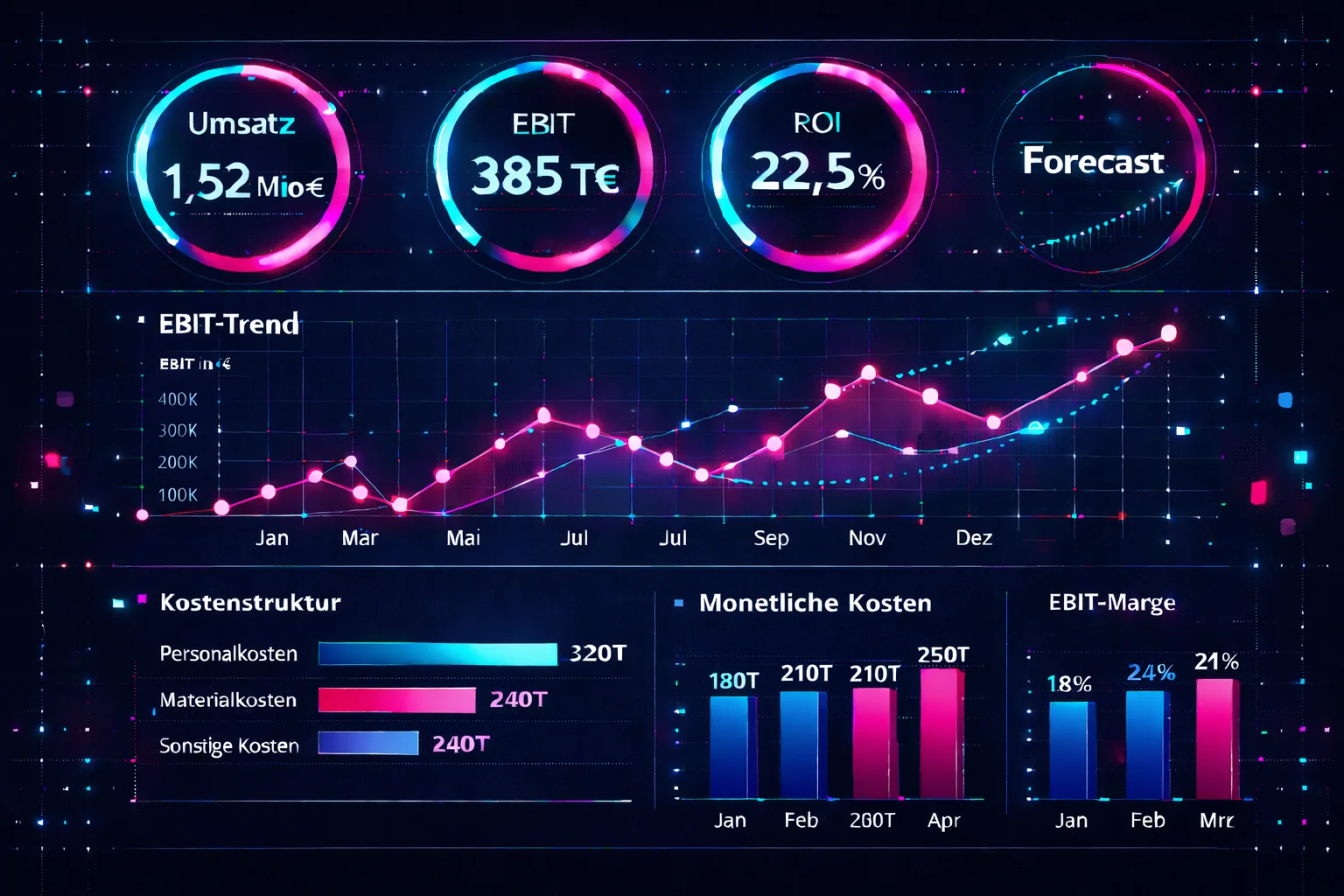 KI-gestütztes Controlling Dashboard